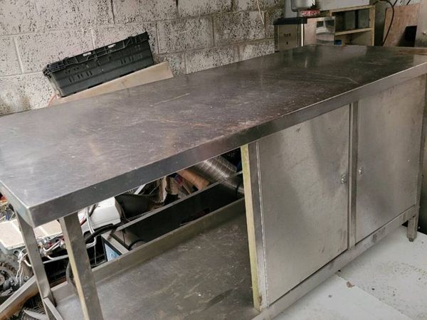 Table Stainless Steel Shelved. - Main image