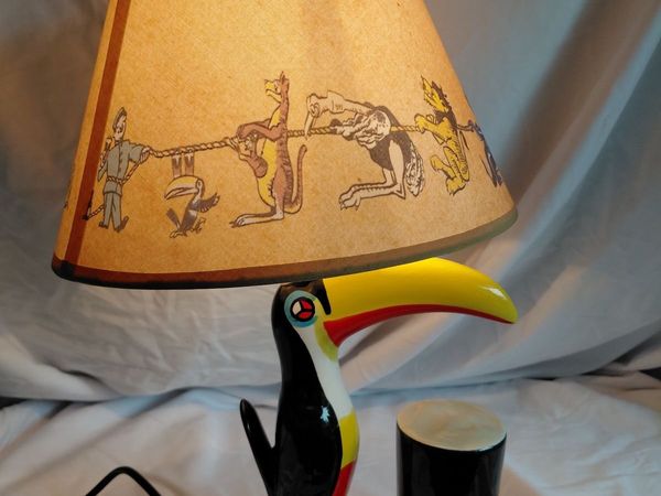 Ceramic Hand‑Painted Guinness Toucan Lamp - Main image