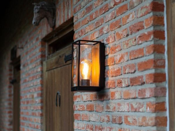 2 Brand new LUTEC FLAIR Black Outdoor Wall Lights - Main image