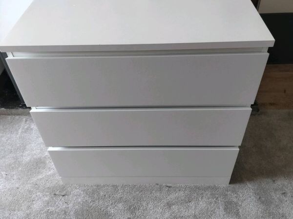 Chest of 3 drawers Malm white - Main image