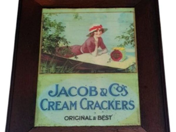 Vintage Framed Jacob & Co’s Cream Crackers Ad' - Main image