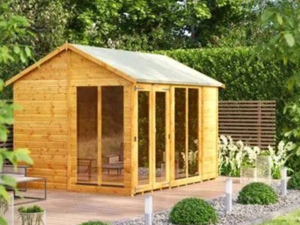 🌿 10x8 Deluxe Apex Summerhouses. 3 Day Delivery - Main image