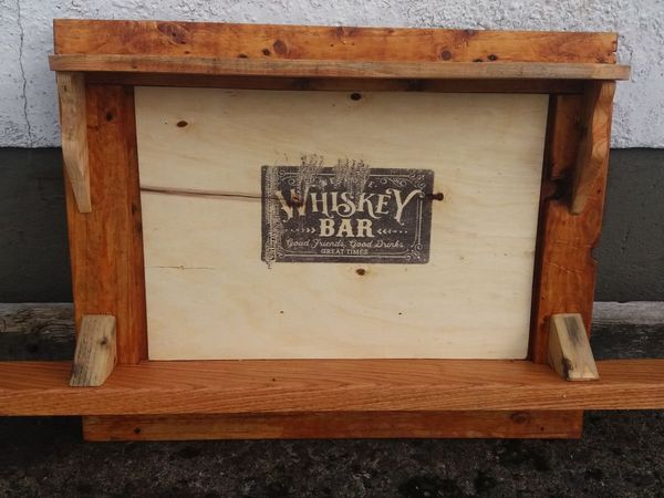 NEW Rustic Floating Wall / Whiskey Bar / Display - Main image