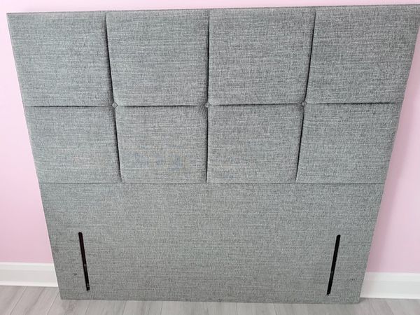 King Size Grey Upholstered Headboard - Main image