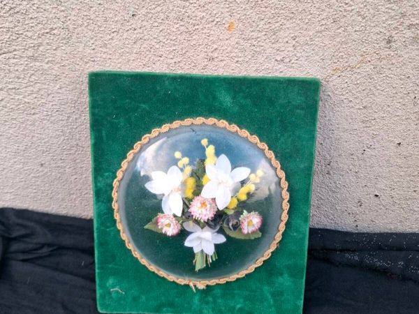 Green velvet glass frame postage possible - Main image