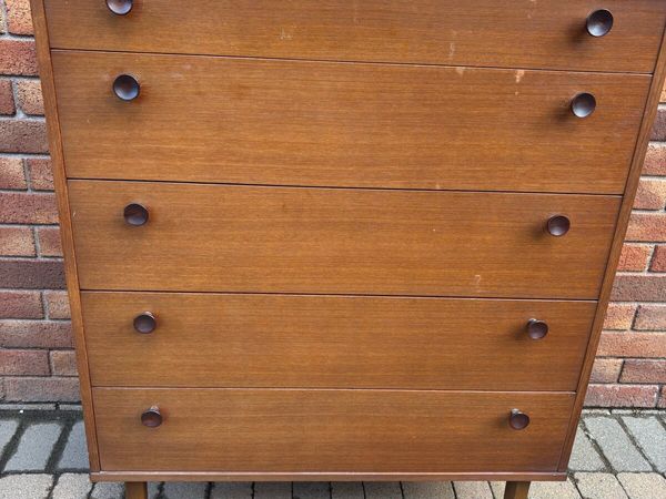 Mid century teak chest of drawers - Main image