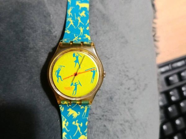 Vintage 1990 Swatch Watch African Can GK120 Retro - Main image