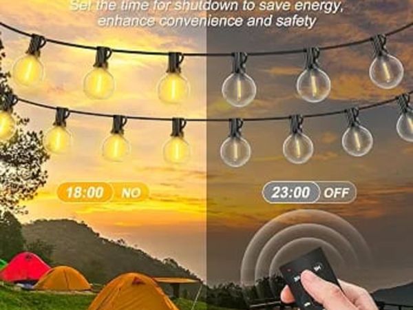 Garden Outdoor Lights Mains Powered - 100ft 30M Fe - Main image