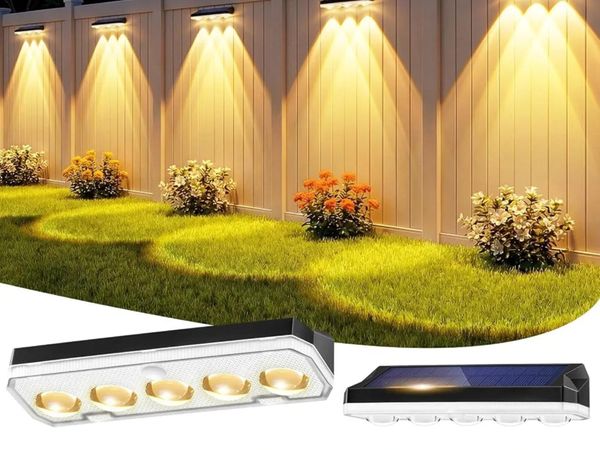 Solar Fence Lights Outdoor, 4 Pack Solar Lights Ou - Main image