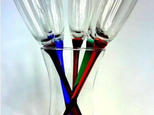 Vintage Harrods Bouquet Glassware Set-5 Glasses - Main image