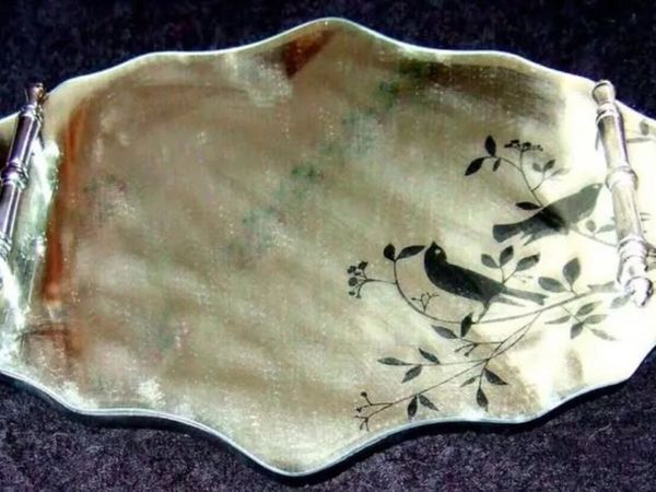 Vintage Harrods Glass Cocktail Tray–Circa 1940s - Main image