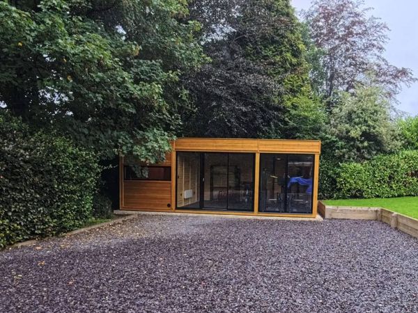 Outdoor Sauna Cube with Gym and Changing Room - Main image
