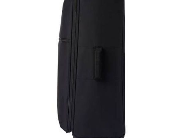 Huge Large XL Black Fabric Travel Trolley Suitcase - Main image