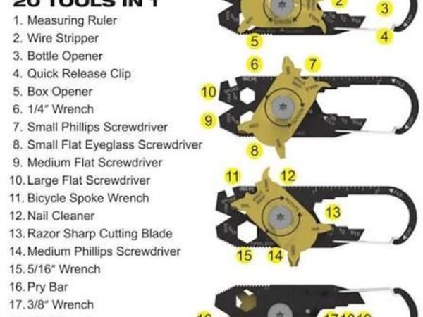 20in1 Camping Glamping Outdoor Multi Survival Tool - Main image