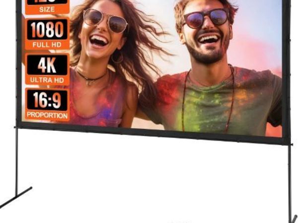 Projector Screen with Stand, 120 inch - Main image