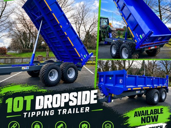 NEW Kenwell 10T Dropside Tipping Trailer - Main image