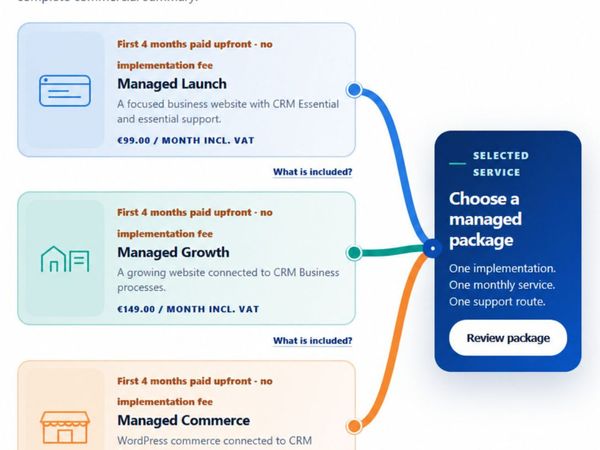 Website + Hosting + CRM — From €99 per Month - Main image