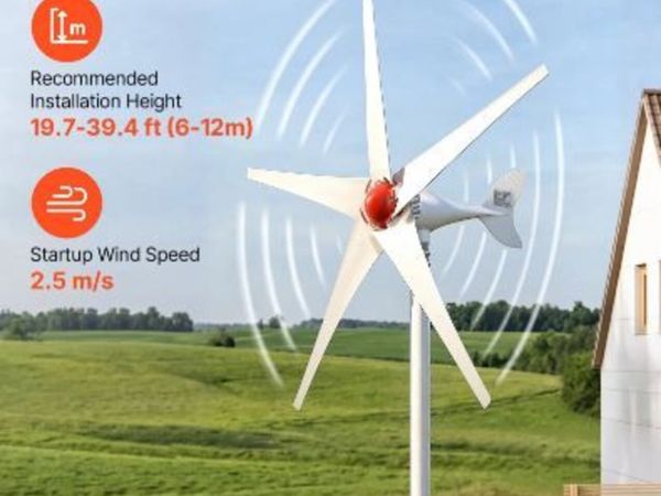 800W 12V Wind Turbine Generator, 5-Blade - Main image