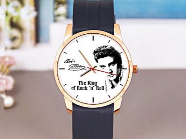 Elvis. The Rock n Roll King, Black Silicone strap - Main image