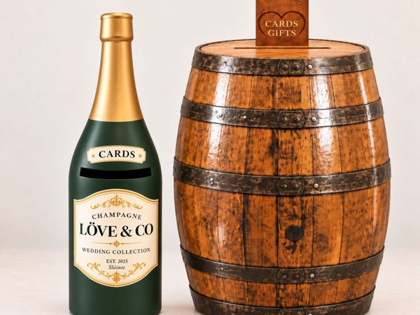 Wedding Post Box-whiskey Barrel / Champagne Bottle - Main image