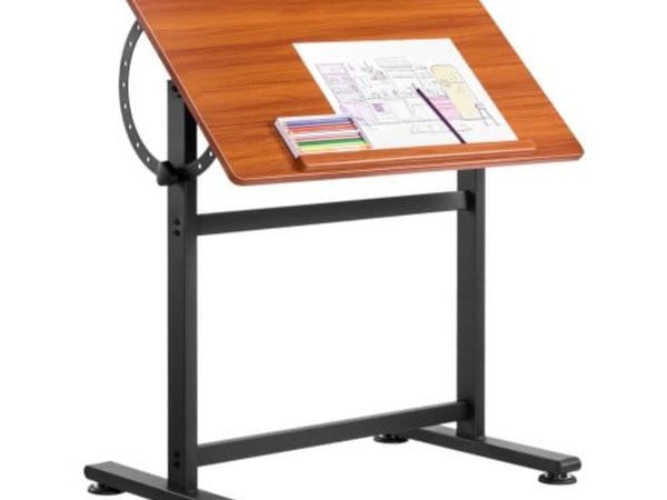 Drafting Table, Adjustable 0°–90° Tilt Drawing Des - Main image