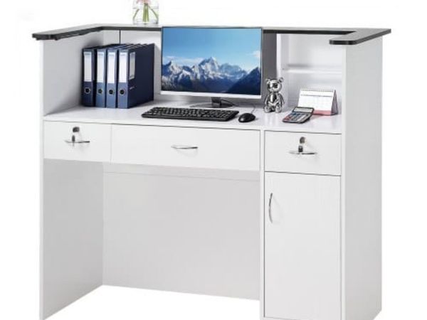 Reception Desk, 127.5cm Rectangular Front Counter - Main image