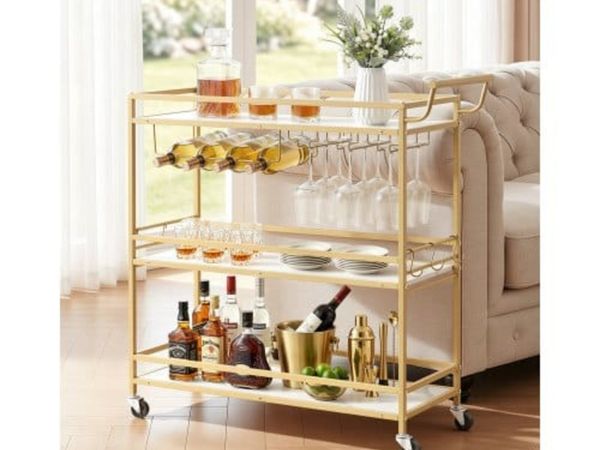 Bar Cart, 3 Tiers Home Kitchen Serving Carts, Mode - Main image