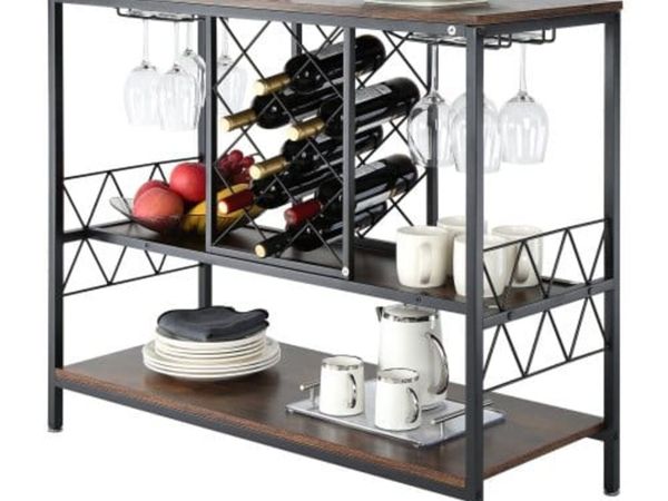 40 Inch Industrial Bar Cabinet, Wine Table for Liq - Main image