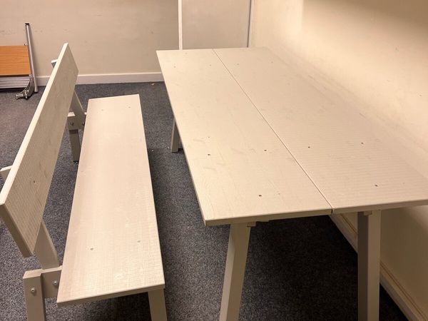 Wooden table and bench - Main image