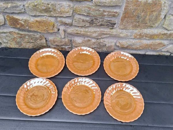6 fire king sides plates - Main image