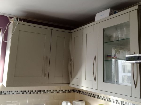 FREE Kitchen Wall Units (Matt grey/green) - Main image