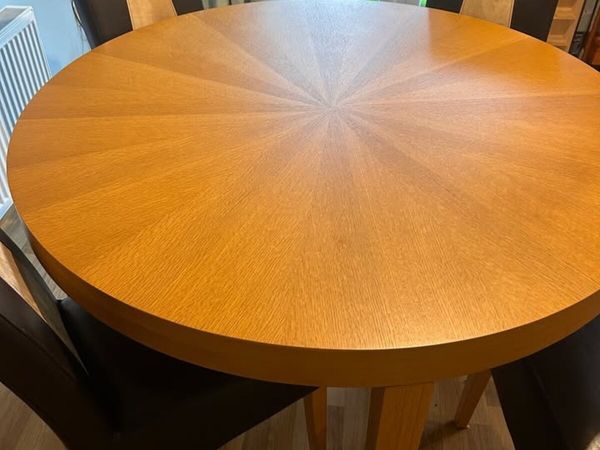 Solid Oak Circular Dining Table - Main image
