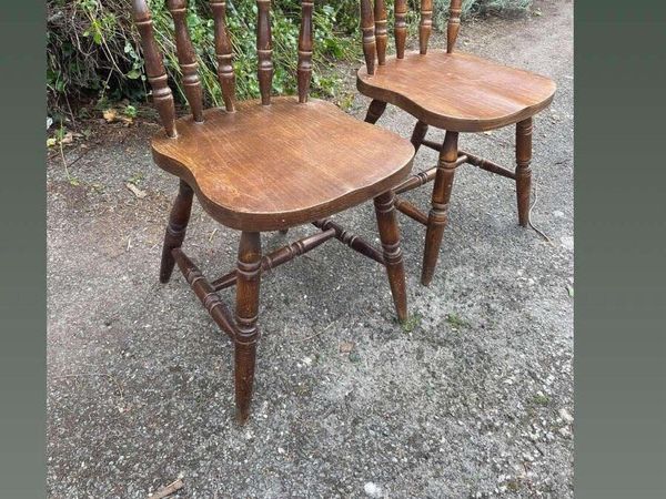 2 wooden kitchen chairs - Main image