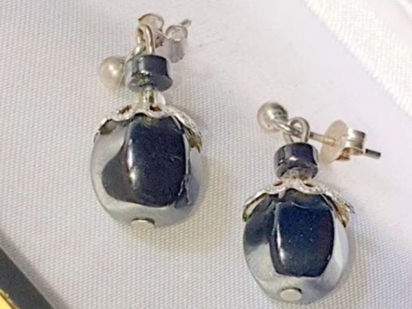 Vintage Hallmarked Silver Silver Drop Earrings - Main image