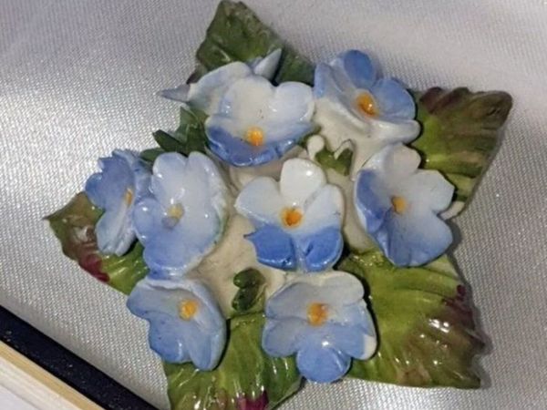 Vintage Aynsley Fine Bone China Floral Brooch - Main image