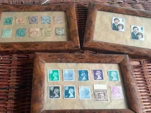 Framed Vintage Postage Stamp Displays – Set Of 3 - Main image