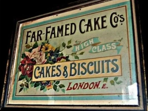 Vintage Framed 'Far Famed Cake Co' Ad - Main image