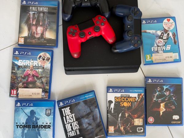 PS4 slim 1TB + 3 original controllers + 7 games - Main image
