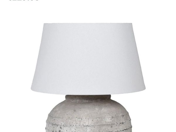 Beautiful Nadine Aged Grey Terracotta Table Lamp w - Main image