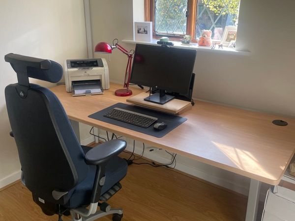 Standing desk (Scandic) - beech top - 200cm x 80cm - Main image