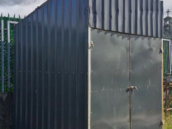 2.4m × 2.4m x 3m highfabricated steel storage shed - Main image