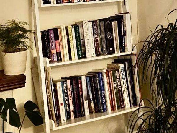 White Ladder Bookshelf/ Shelving Unit - Main image