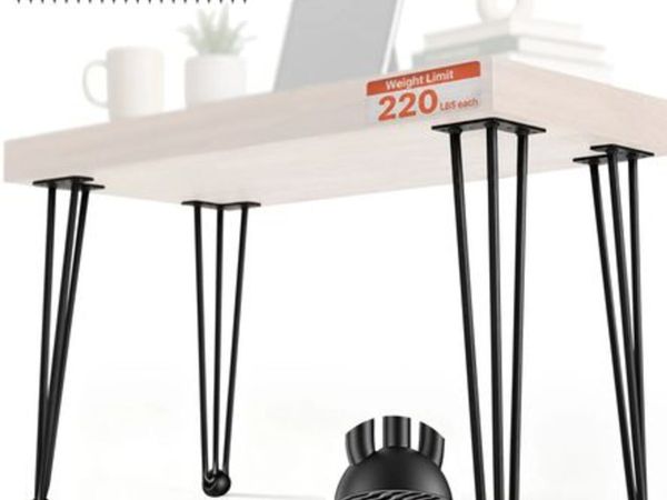 Hairpin Table Legs 71.1 cm Black Set of 4 Desk Leg - Main image