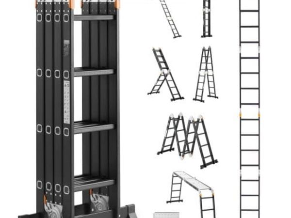 Multi-Purpose Folding Ladder, 7-in-1 Tall Extensio - Main image