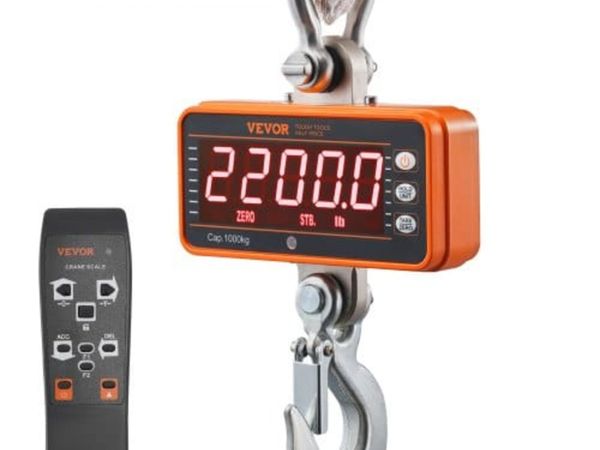 Digital Crane Scale, 2200 lbs/1000 kg, Industrial - Main image