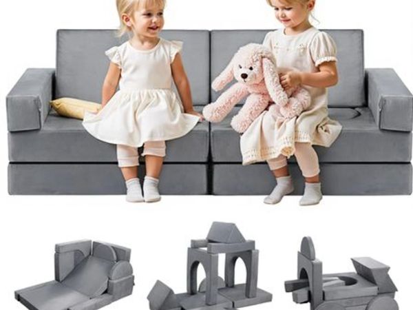 Modular Kids Play Couch, Sectional Toddler Sofa - Main image