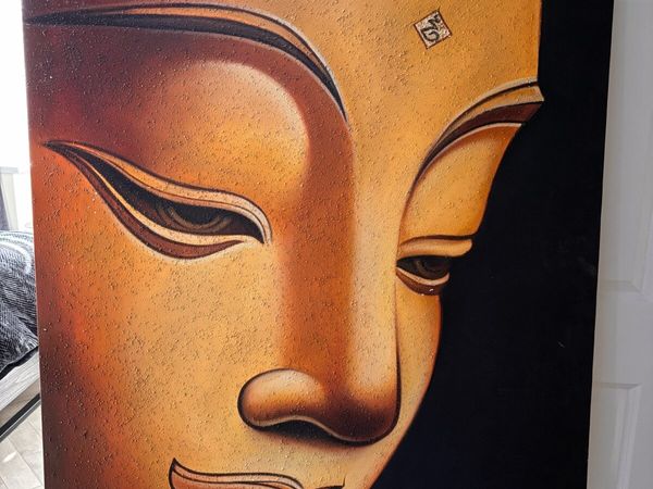 Large Buddha Canvas Wall Art – 120cm - Main image