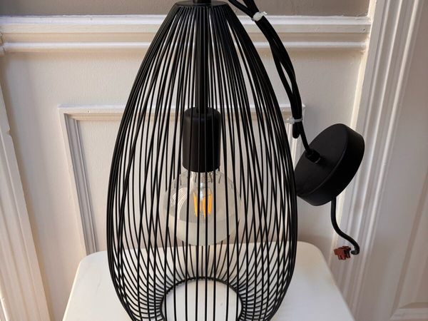 Black Mental Teardrop Pendant Light - Unused - Main image