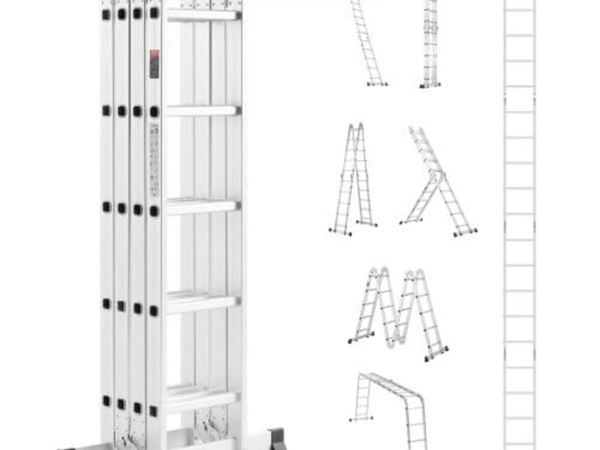 Multi-Purpose Folding Ladder, 7-in-1 Tall Extensio - Main image