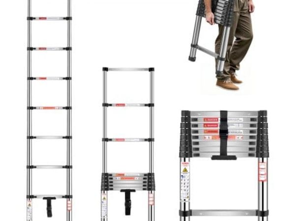 Telescoping Ladder, 2540mm Stainless Steel Lightwe - Main image